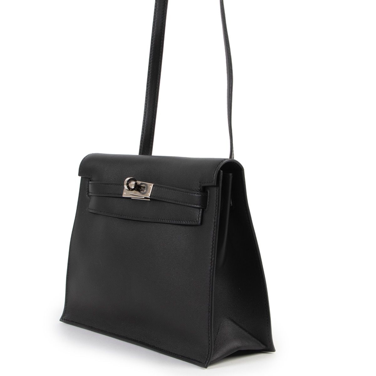 Hermès Hermes Kelly Danse bag in black swift leather ref.723677 - Joli  Closet