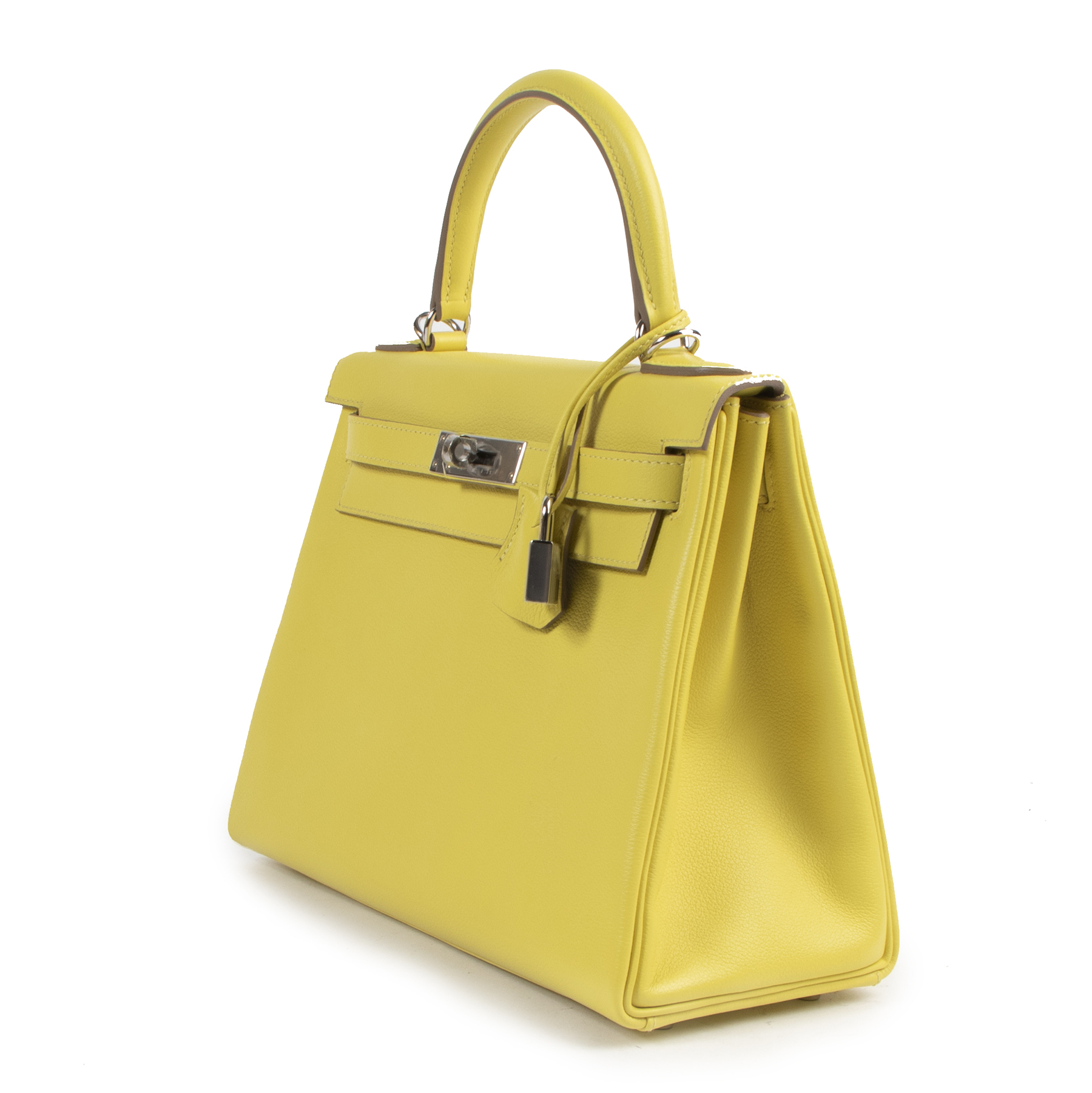 Hermès Kelly 28 Lime Evercolor PHW ○ Labellov ○ Buy and Sell Authentic  Luxury