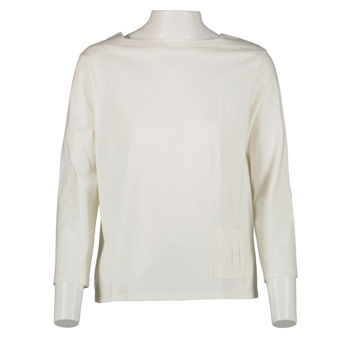 Hermès White Embroidered Pocket 3/4 Sleeve T-shirt - Size FR 34