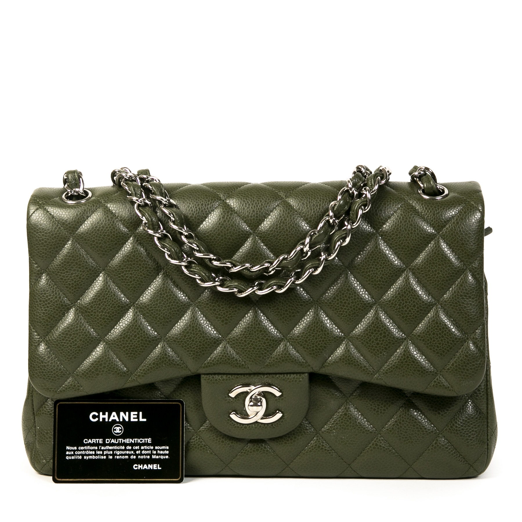 Olive green clearance chanel bag