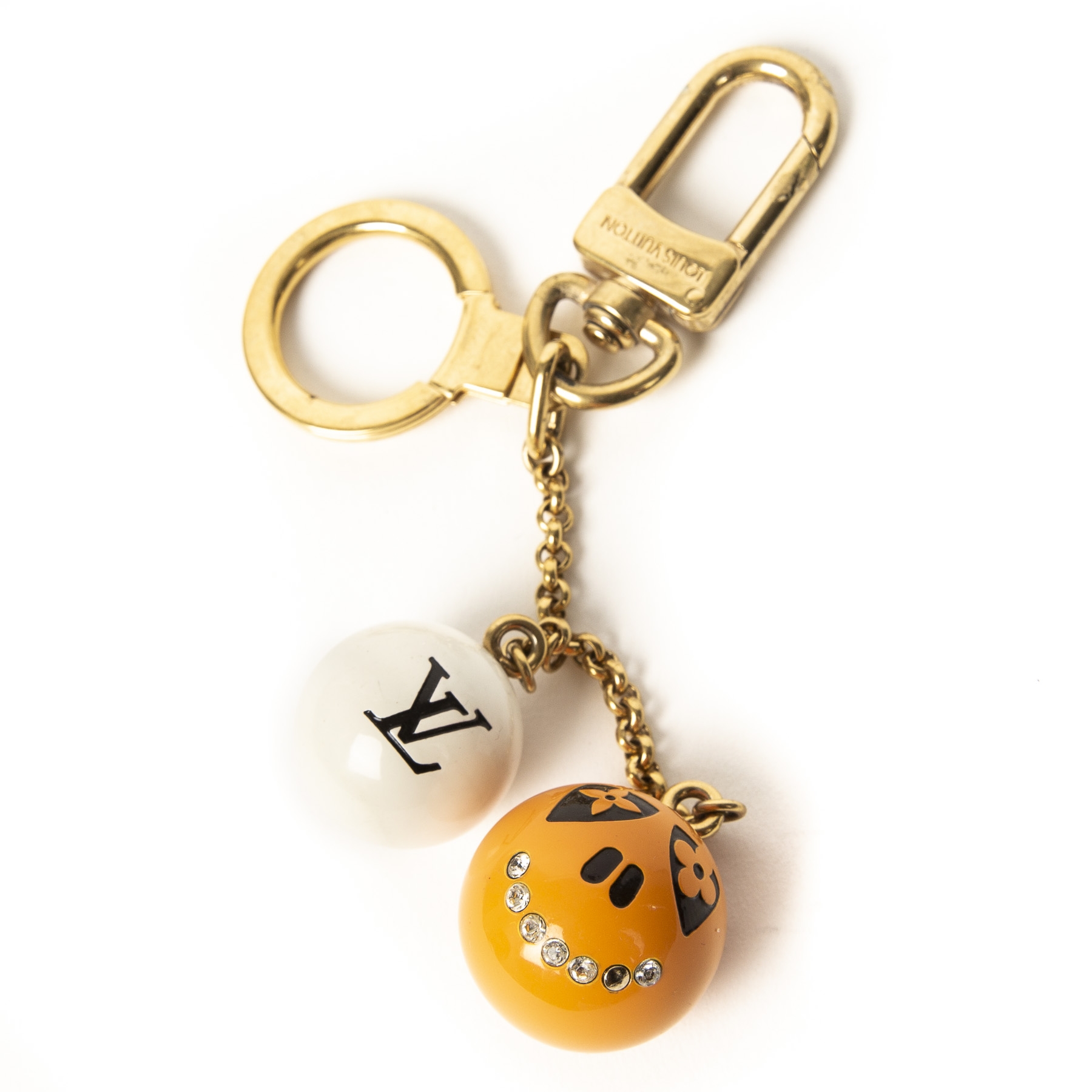 Louis Vuitton Jack and Lucie Bag Charm and Key Holder OrangeWhite in  MetalResin with Goldtone  US