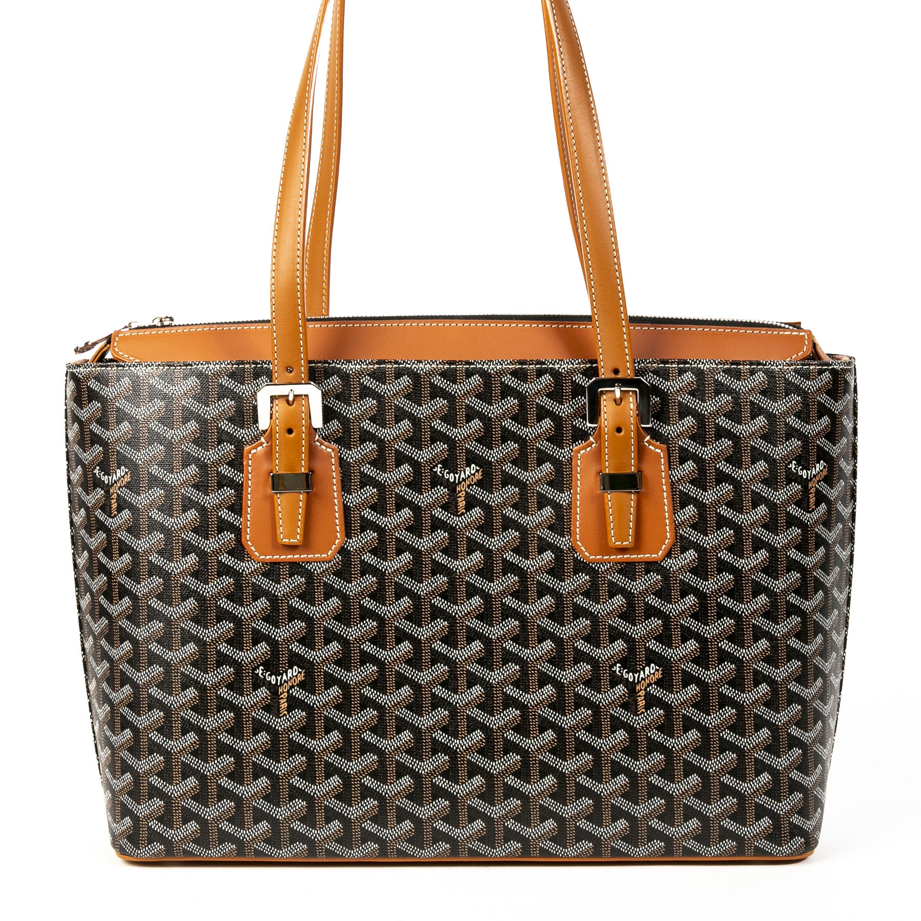 Goyard Okinawa PM Chevron Print Zip Tote Bag, Luxury, Bags