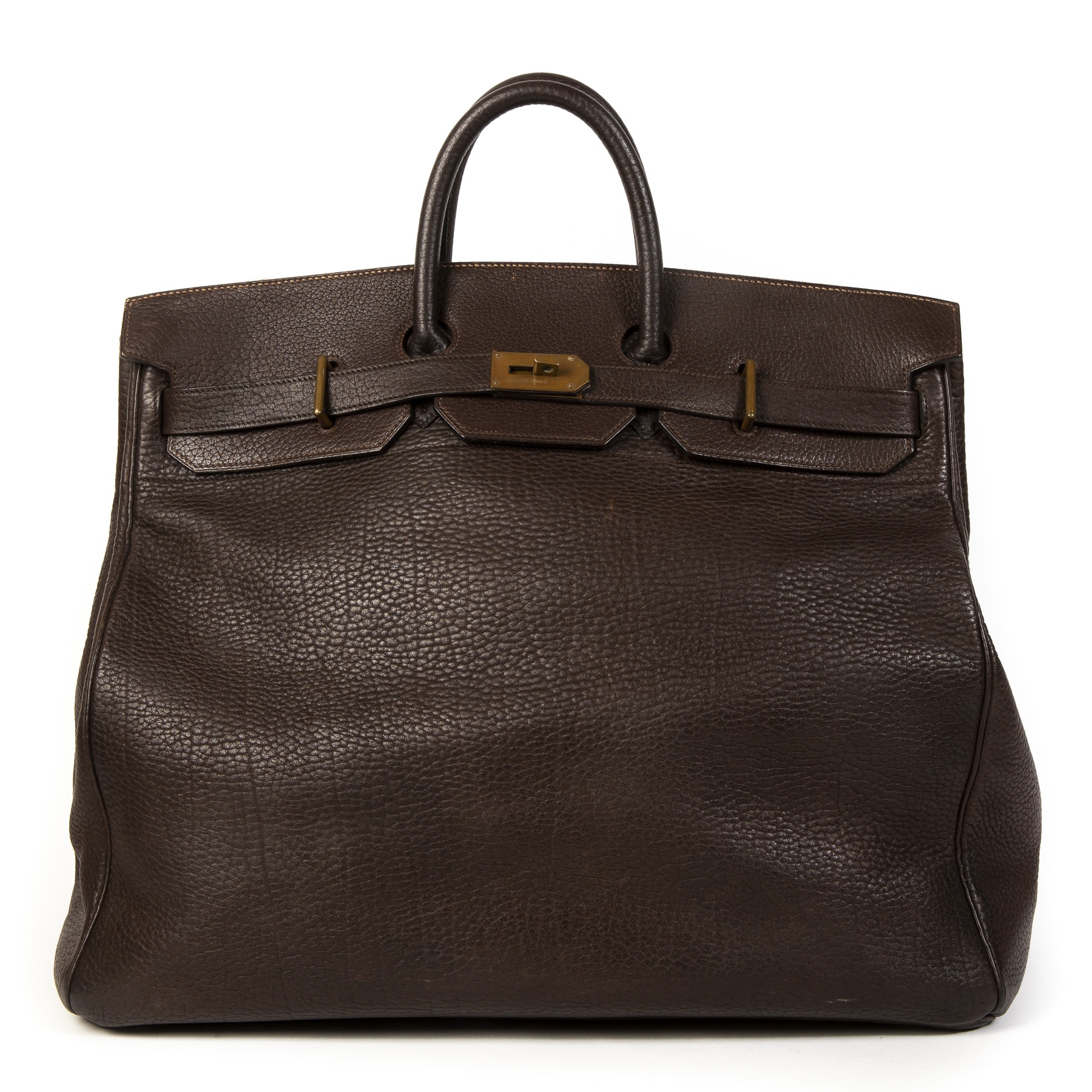 Hermès HAC 50 Chocolat Veau Fjord ○ Labellov ○ Buy and Sell Authentic Luxury