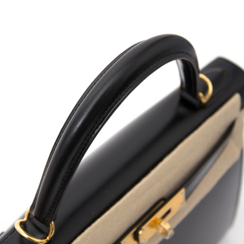 Hermès Kelly Black Box Calf 28 Sellier Gold Hardware, 2021, Womens Handbag