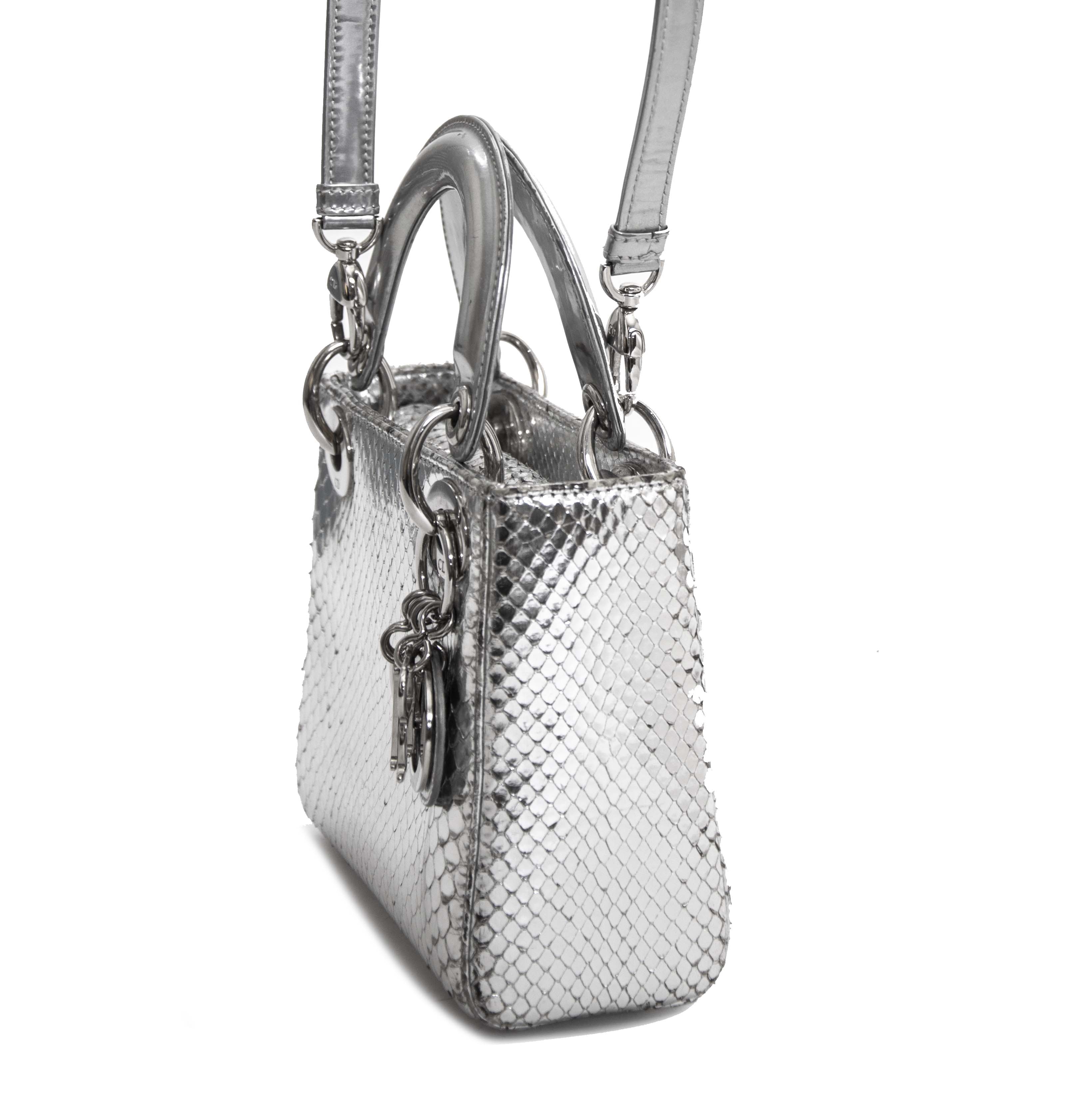 Mini Lady Dior Python Snakeskin Leathee Luxury Bags  Wallets on Carousell