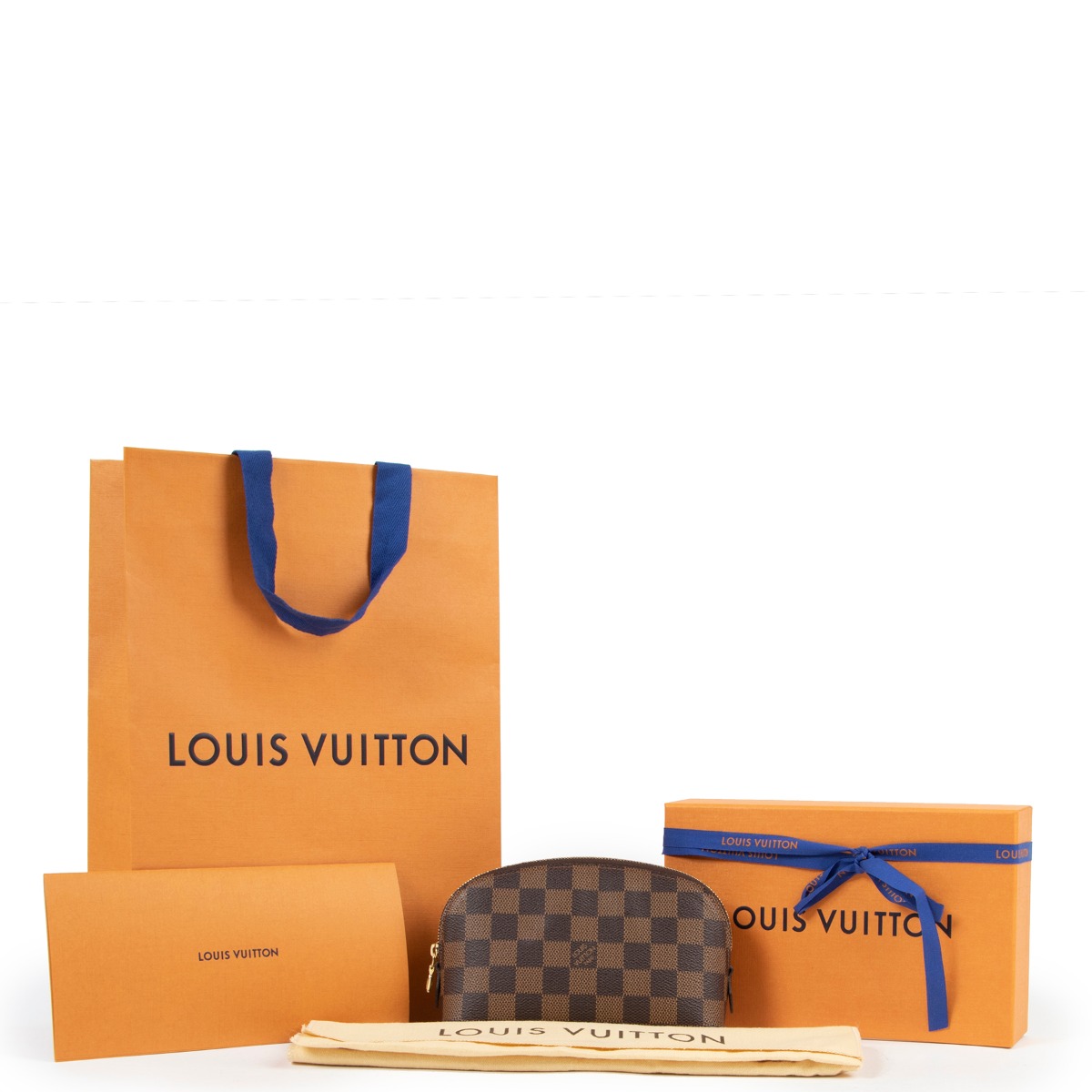 Louis Vuitton Damier Ebene Cosmetic Pouch PM (SHG-S1rm3L) – LuxeDH