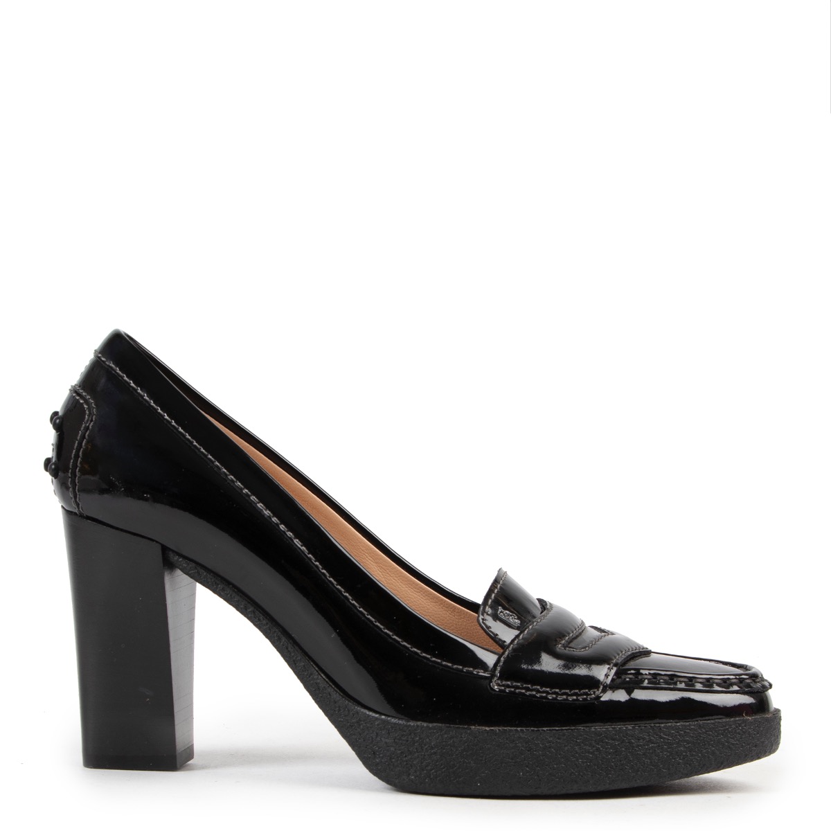 Tod's Black Patent Leather Pumps - Size 38 1/2 Labellov Buy and