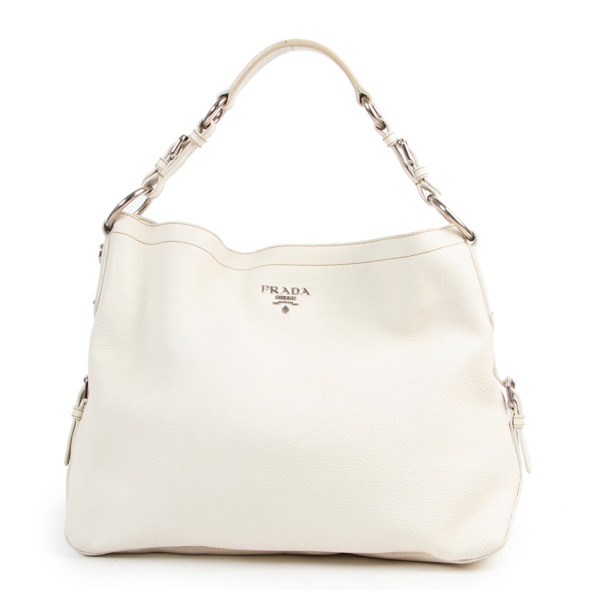 Prada White Shoulder Bag ○ Labellov ○ Buy and Sell Authentic Luxury