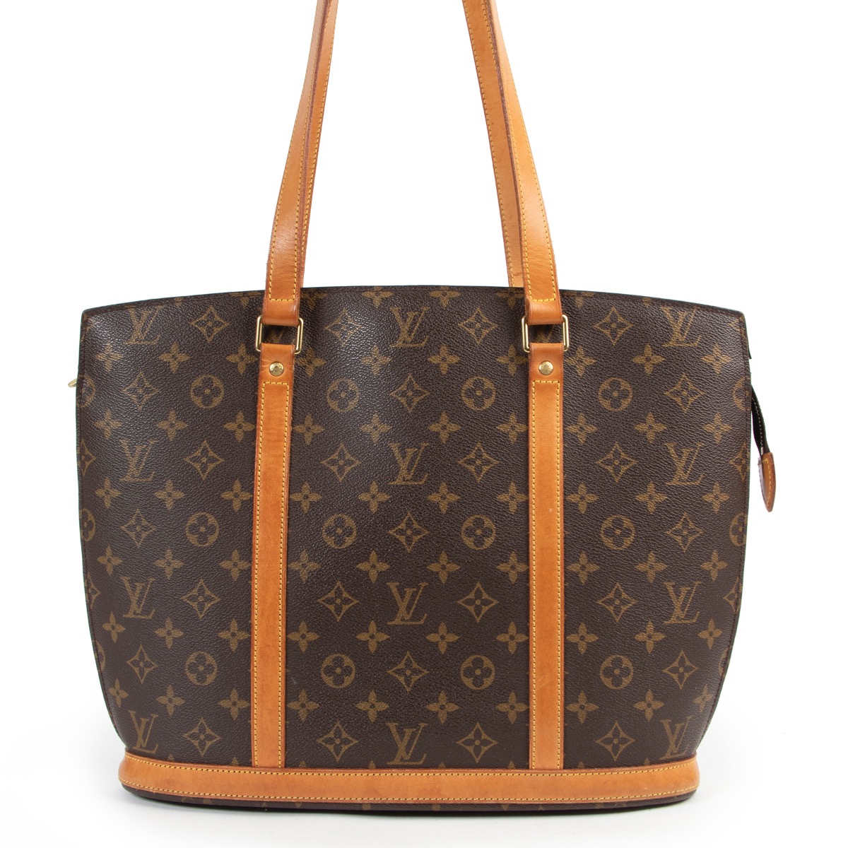 Louis Vuitton Babylone Bag Tote Brown Canvas MB0949 Authentic