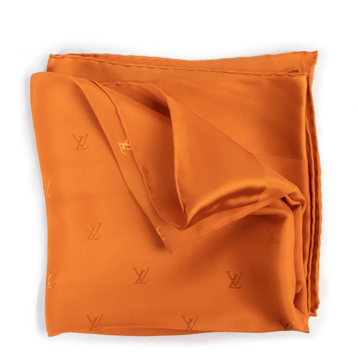 Louis Vuitton Orange Silk Scarf ○ Labellov ○ Buy and Sell Authentic Luxury