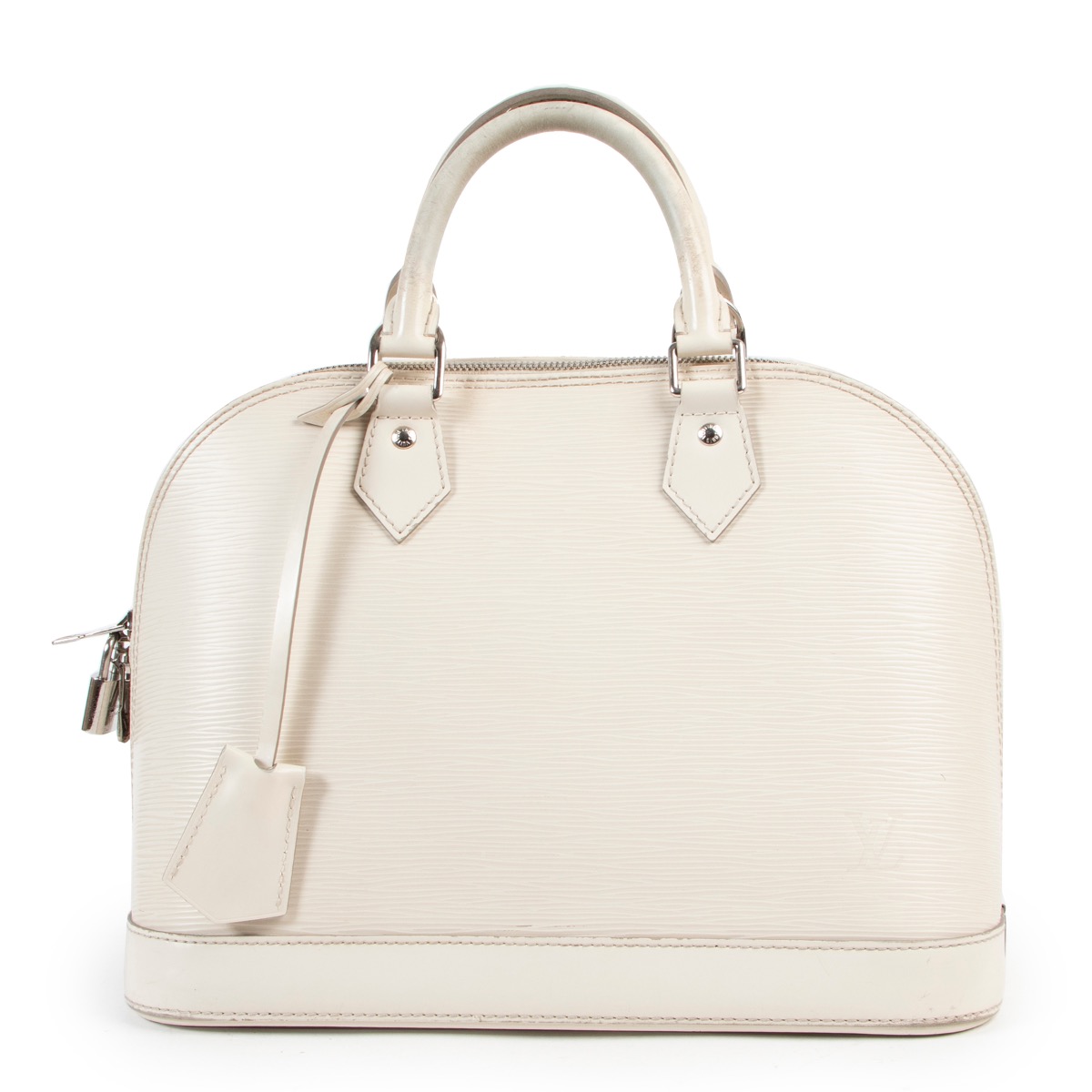 LOUIS VUITTON Mini Alma bag white epis leather ref.331805 - Joli Closet