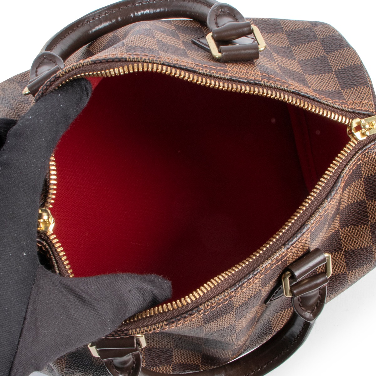 Louis Vuitton, Bags, Louis Vuitton Damier Ebene Speedy 25 Hand Bag N4532  Lv Auth 34984