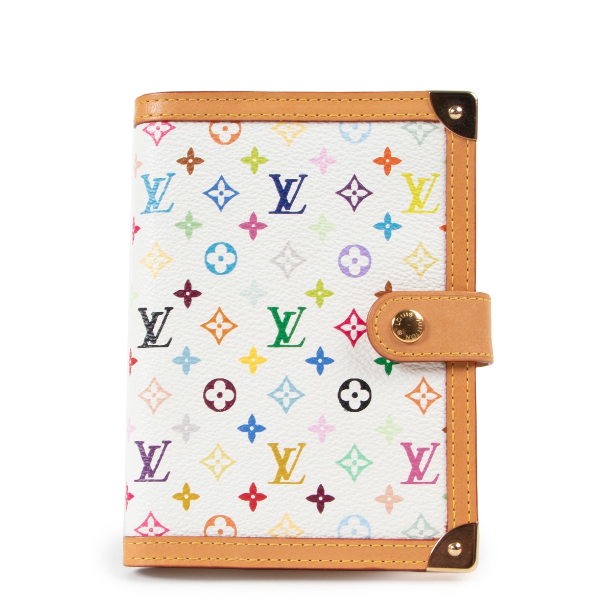 Louis Vuitton Black Multicolore Monogram Small Agenda Book - Yoogi's Closet