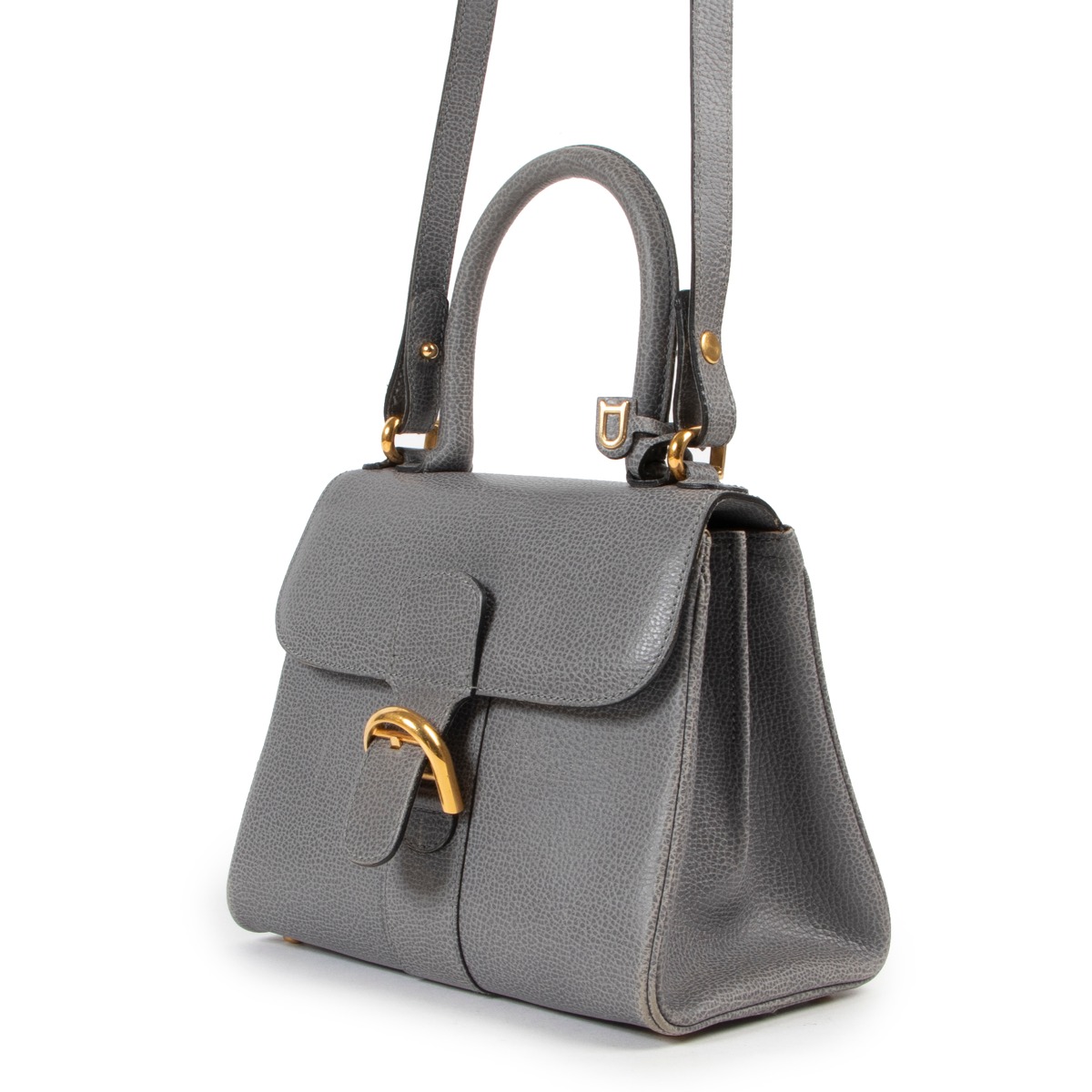 Brillant leather crossbody bag Delvaux Grey in Leather - 23564590