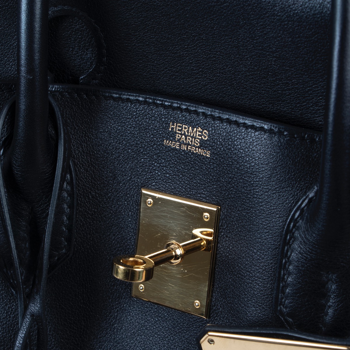 Hermès Hermes Black Swift Birkin 30 Leather Pony-style calfskin