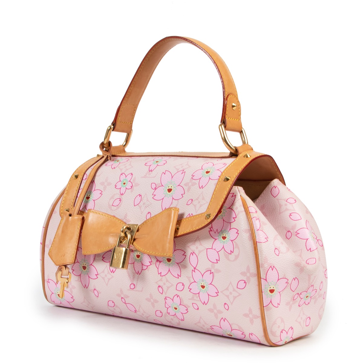 Louis Vuitton Takashi Murakami Cherry Blossom Monogram Pink Bag Pochette  M92007  eBay
