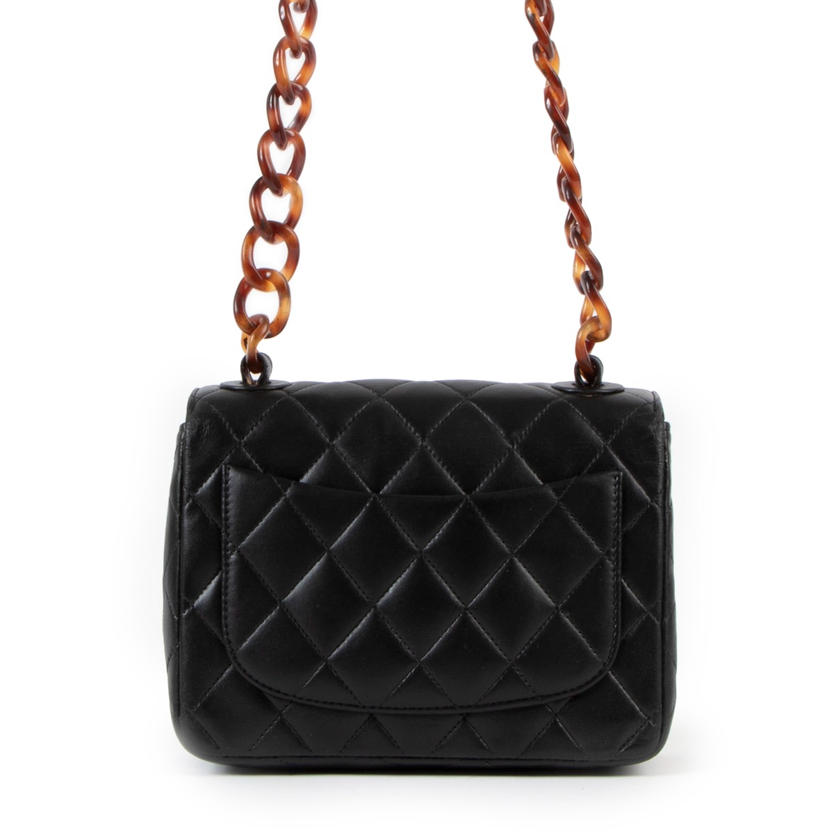 Chanel Vintage Tortoise Chain Mini Square Classic Flap Bag ○ Labellov ○ Buy  and Sell Authentic Luxury