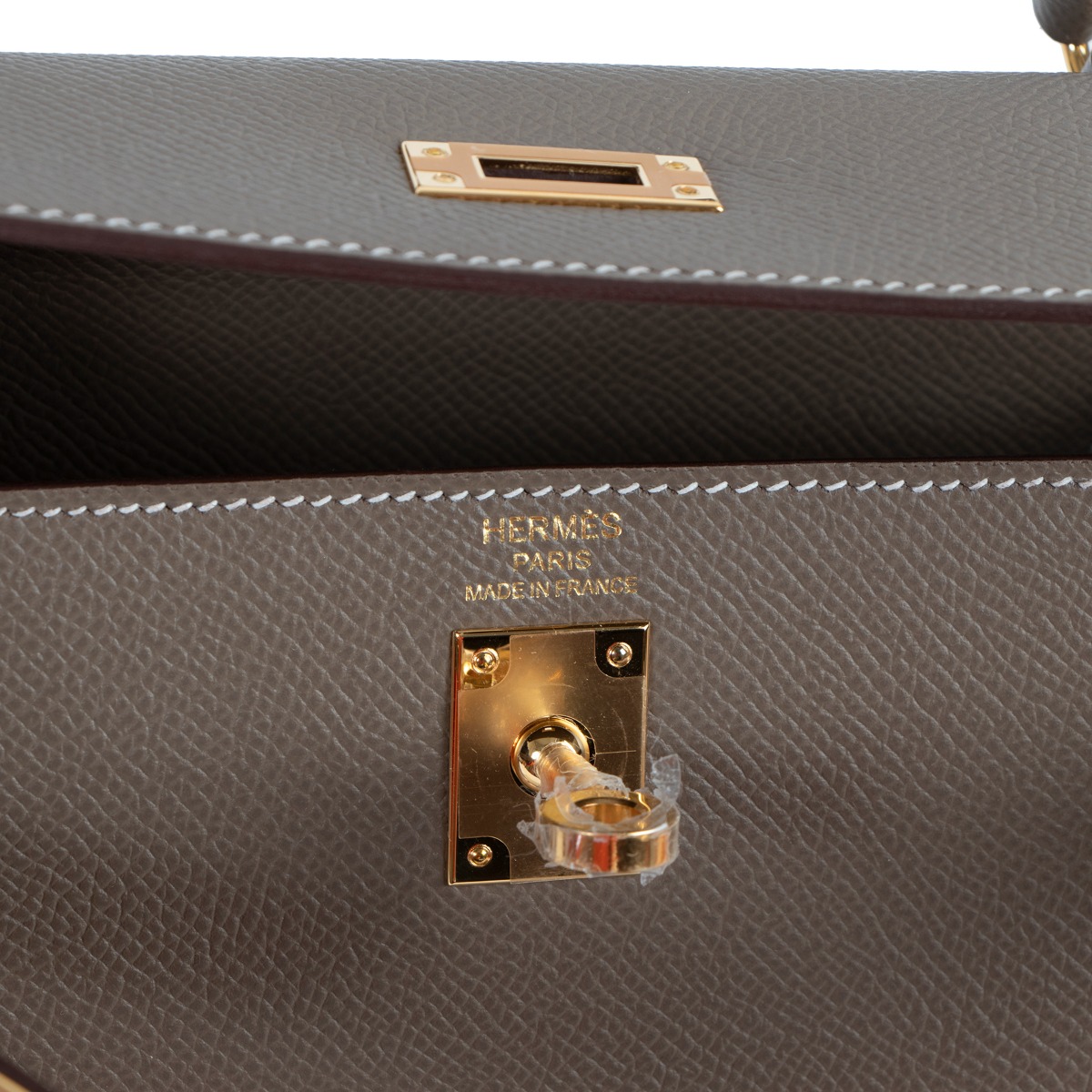 Hermès Kelly 25 Etoupe Epsom Palladium Hardware ○ Labellov ○ Buy