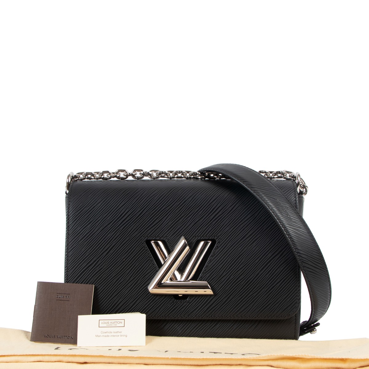 3ae5277] Auth Louis Vuitton 2WAY Bag Epi Nanoalma M81945 Noir