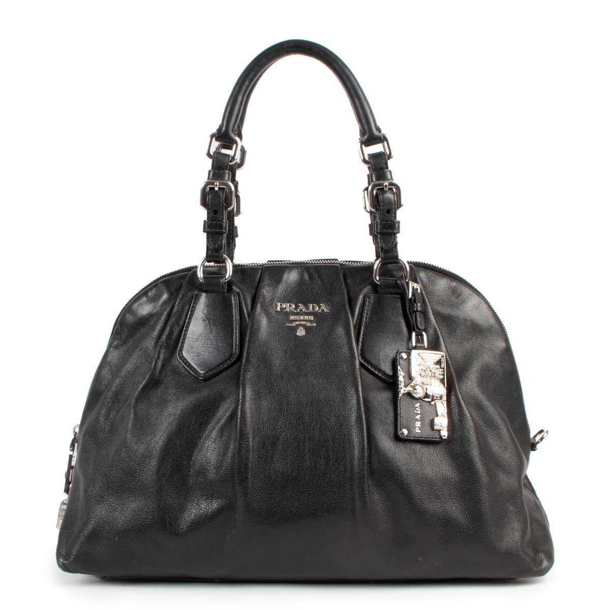 Leather satchel Prada Black in Leather - 34639475