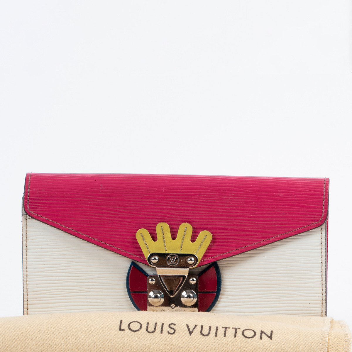 Louis Vuitton Blue x Red Epi Tribal Mask Sarah Wallet 910lv100 For