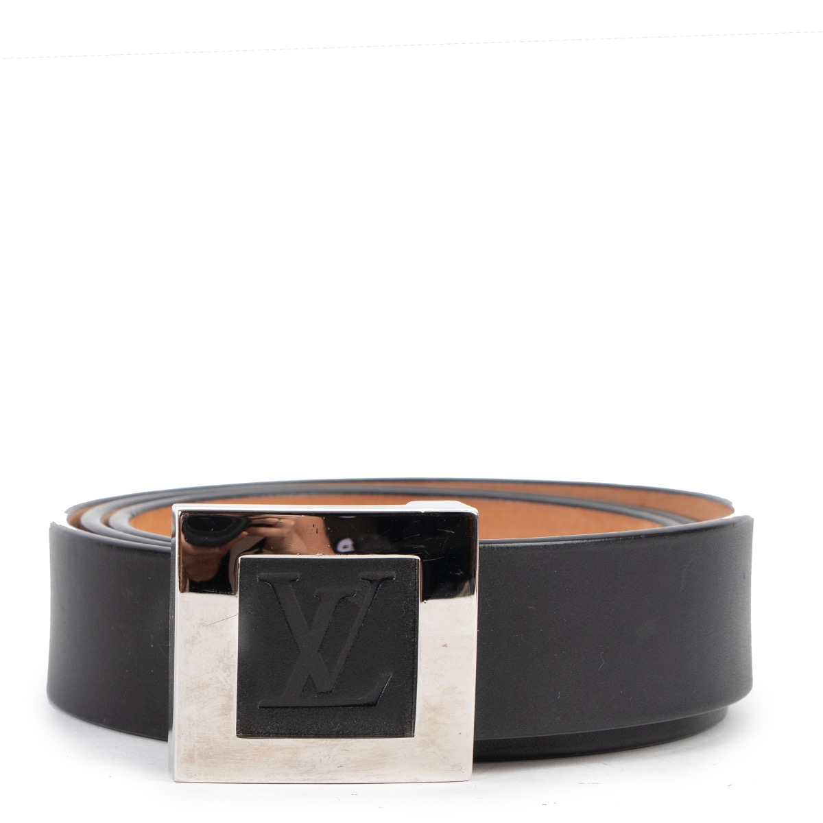 Leather belt Louis Vuitton Black size 90 cm in Leather - 37438687