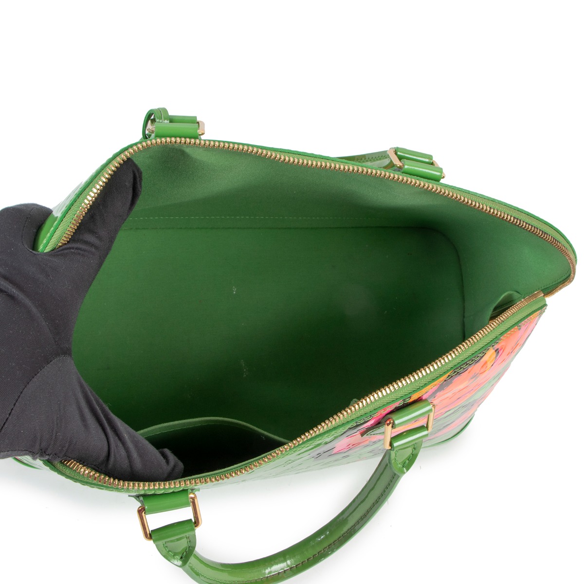 Speedy wool handbag Louis Vuitton Green in Wool - 22709628