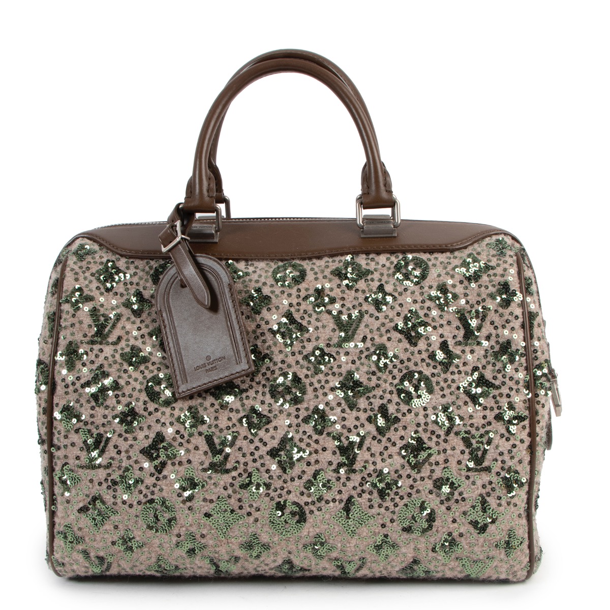 Louis Vuitton Fall/Winter 2012 Khaki Sequin Sunshine Express Speedy 30 ○  Labellov ○ Buy and Sell Authentic Luxury