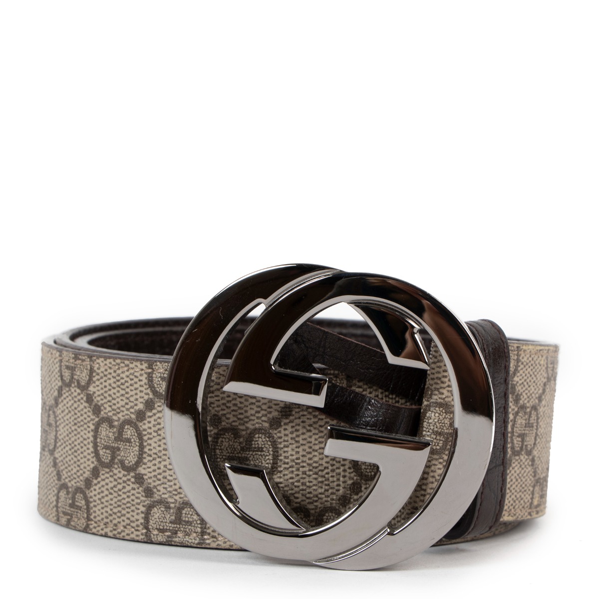 Gucci GG Supreme Monogram Selleria Interlocking G Belt - A&V Pawn