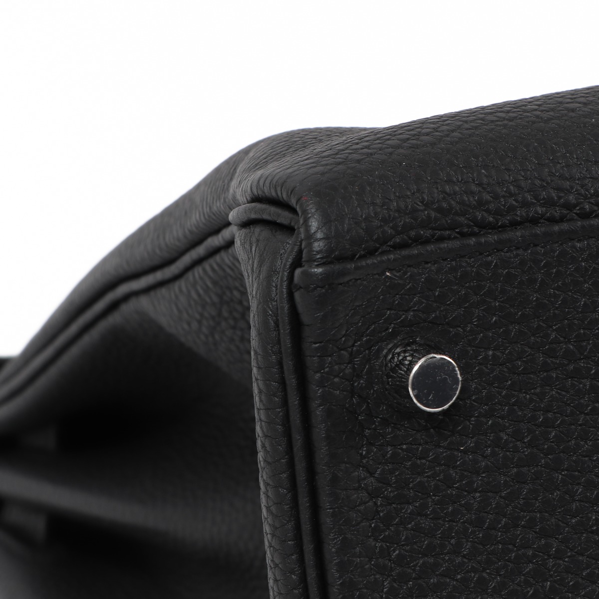 Hermès Kelly 35 Retourne Black Clemence Palladium Hardware
