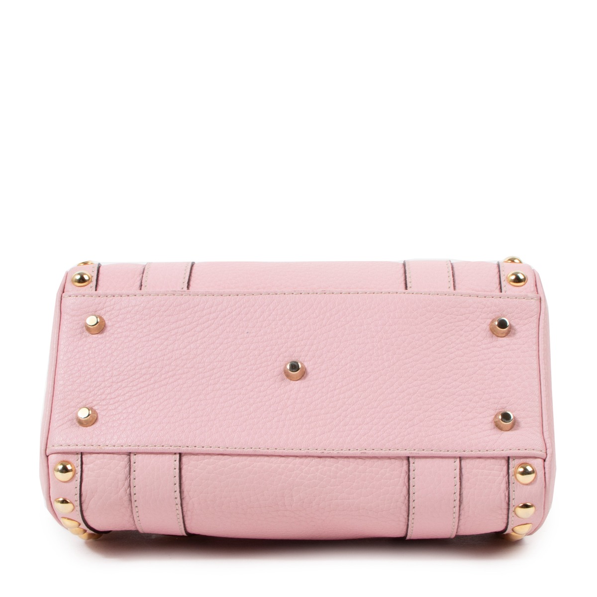 Versace Pink Leather Mini Boston Bag ○ Labellov ○ Buy and Sell
