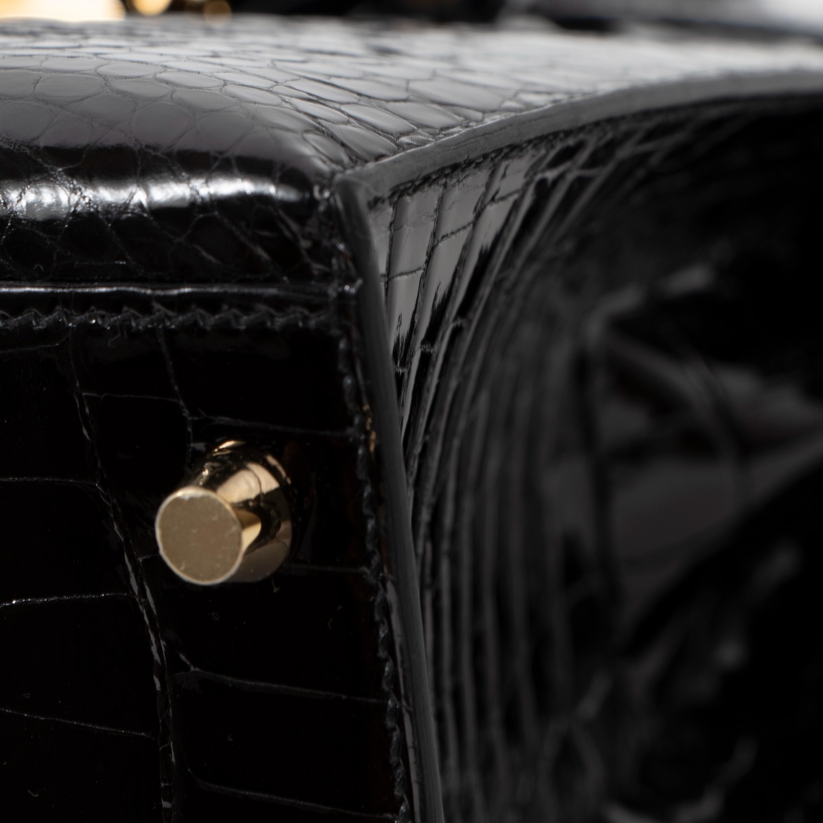 Hermès Hermes Kelly bag 35 cm in crocodile porosus Black Exotic