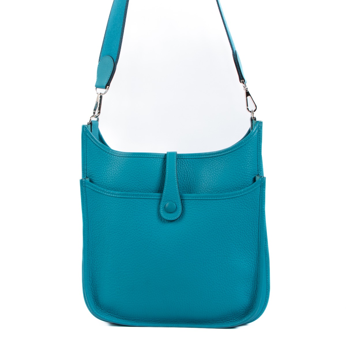 Hermès, Clemence Evelyne III in Colvert Turquoise
