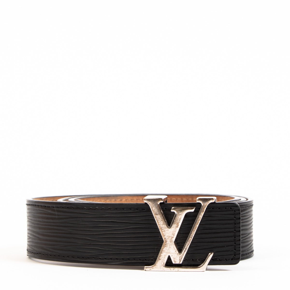 Louis Vuitton Epi Leather Gold Tone Buckle Waist Belt 90 CM Black VI0956  France
