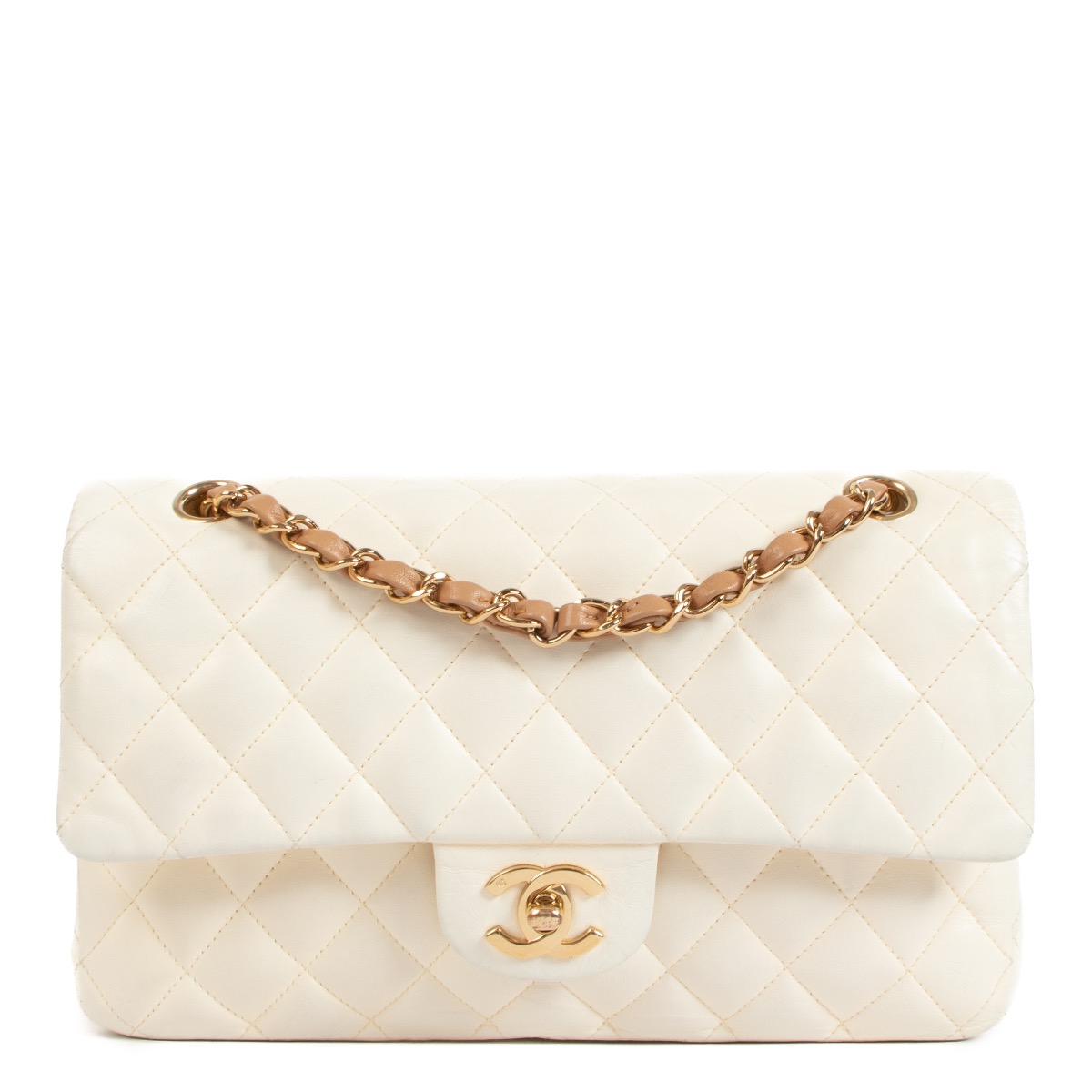 Chanel Small Classic Flap  White Caviar  CGHW  Brand New  Bagista