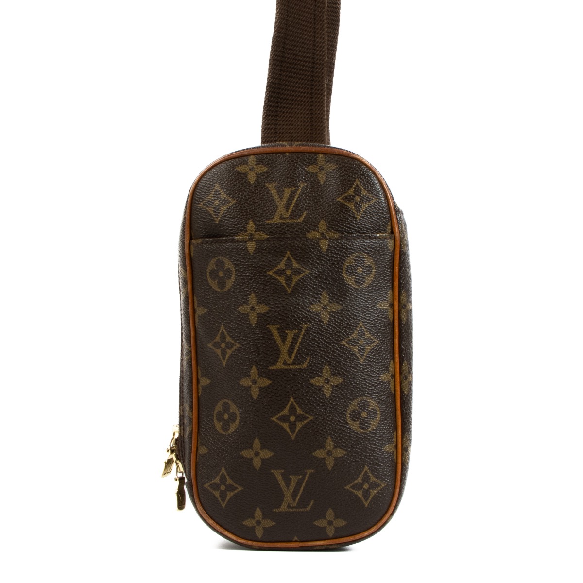 Louis+Vuitton+Pochette+Gange+Crossbody+Brown+Canvas for sale online