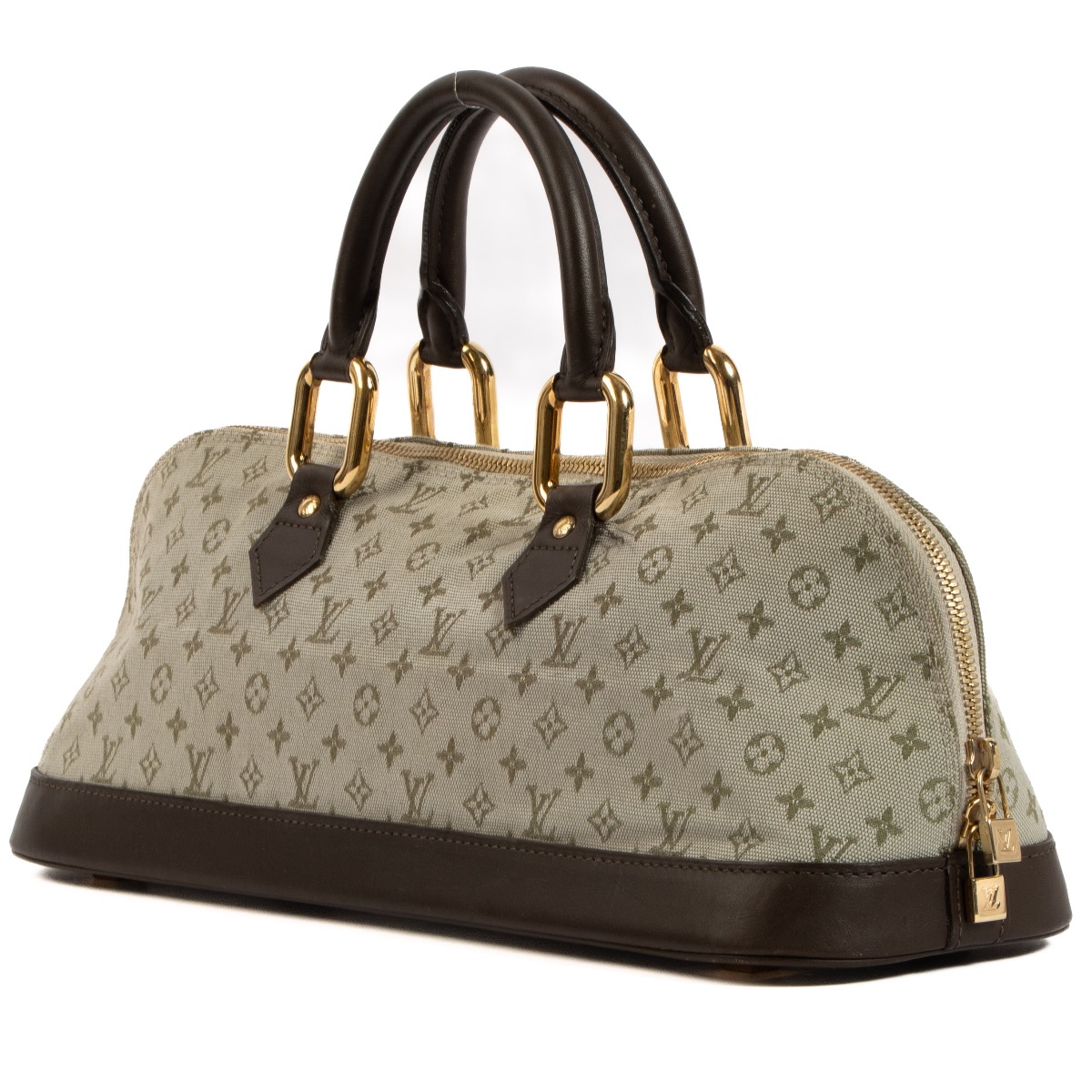 Louis Vuitton Alma Handbag Mini Lin Horizontal At 1stdibs