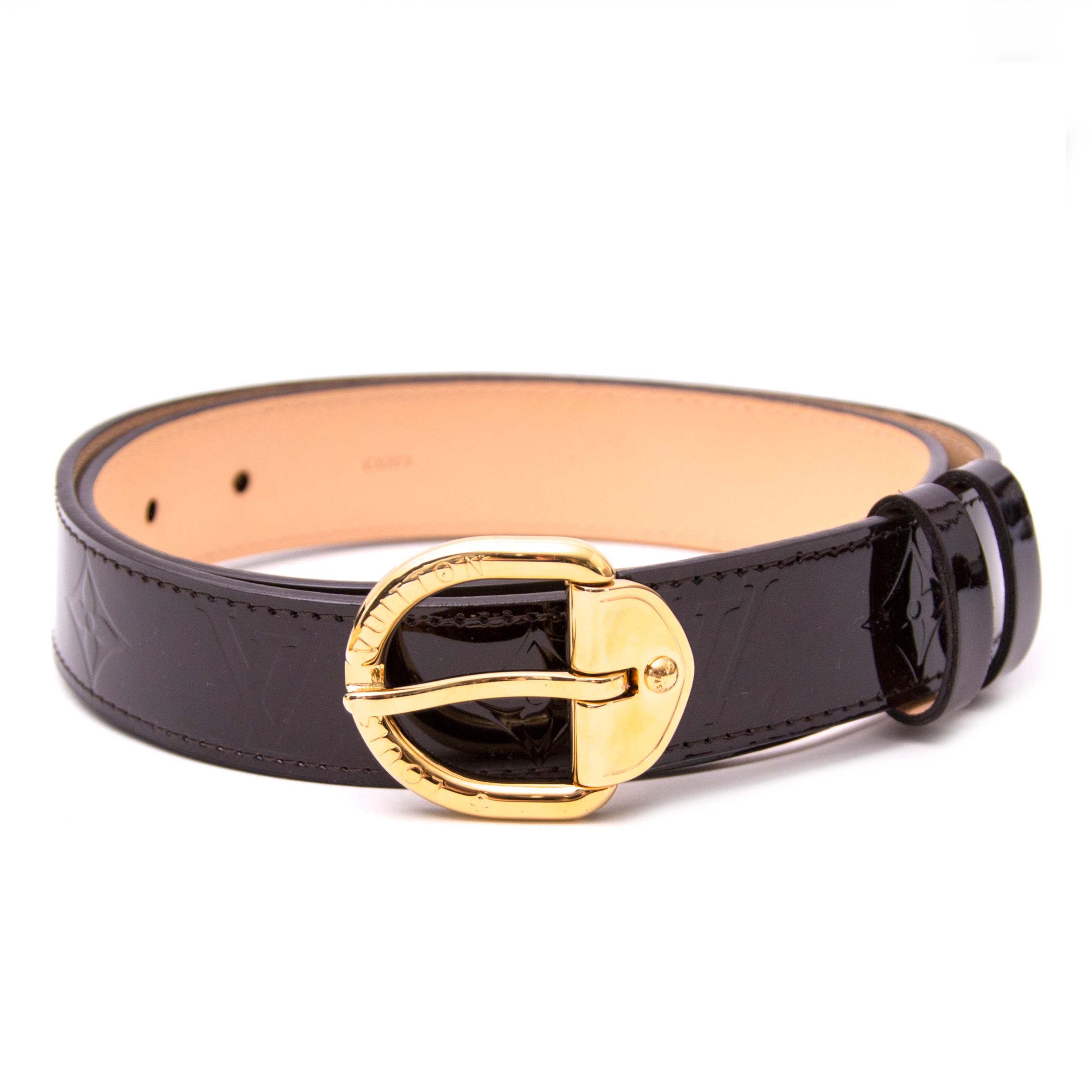 Louis Vuitton LV Monogram Vernis Patent Leather Belt - Yellow Belts,  Accessories - LOU445402
