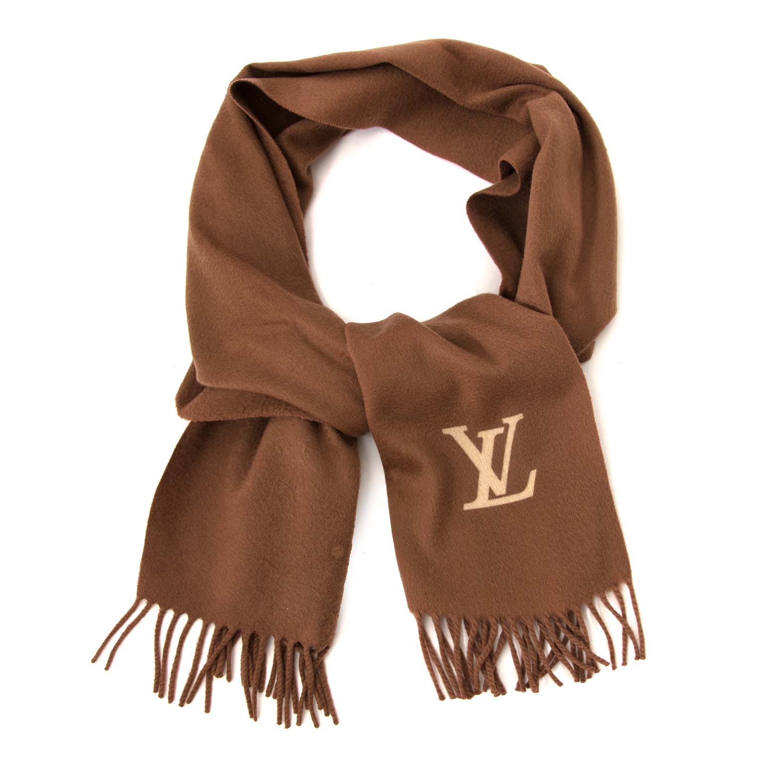 Louis Vuitton Brown Lambswool Cardiff Scarf - modaselle