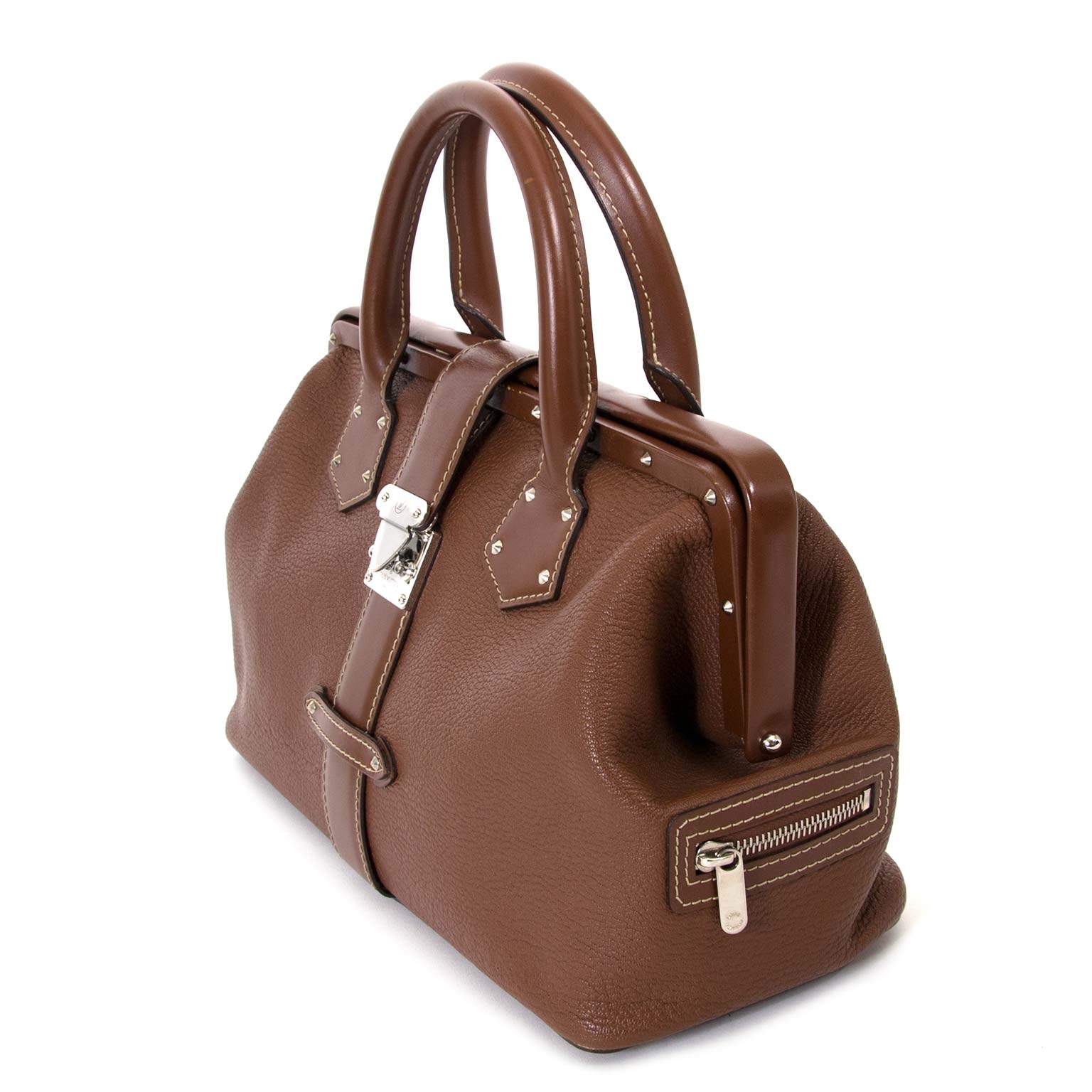 Louis Vuitton M91809 Plum Suhali Leather L'Ingenieux PM Doctor bag - The  Attic Place