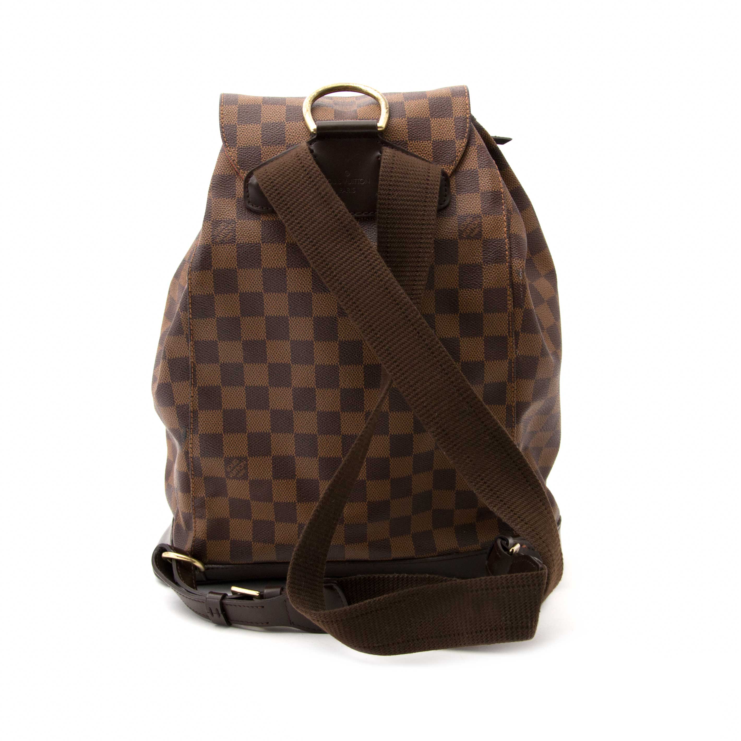 LOUIS VUITTON Damier Ebene Montsouris PM Backpack Auth 31178A