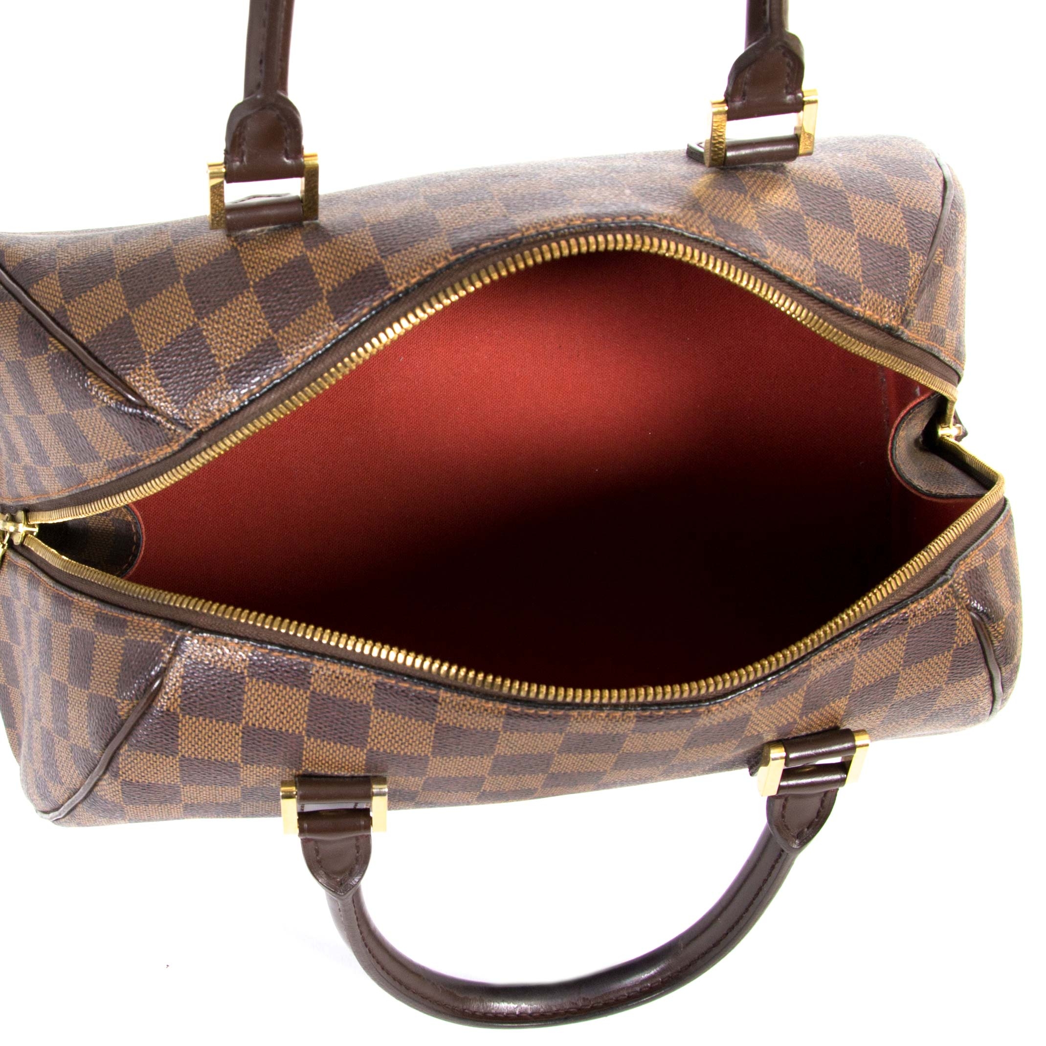 Leather bowling bag Louis Vuitton Brown in Leather - 25153644