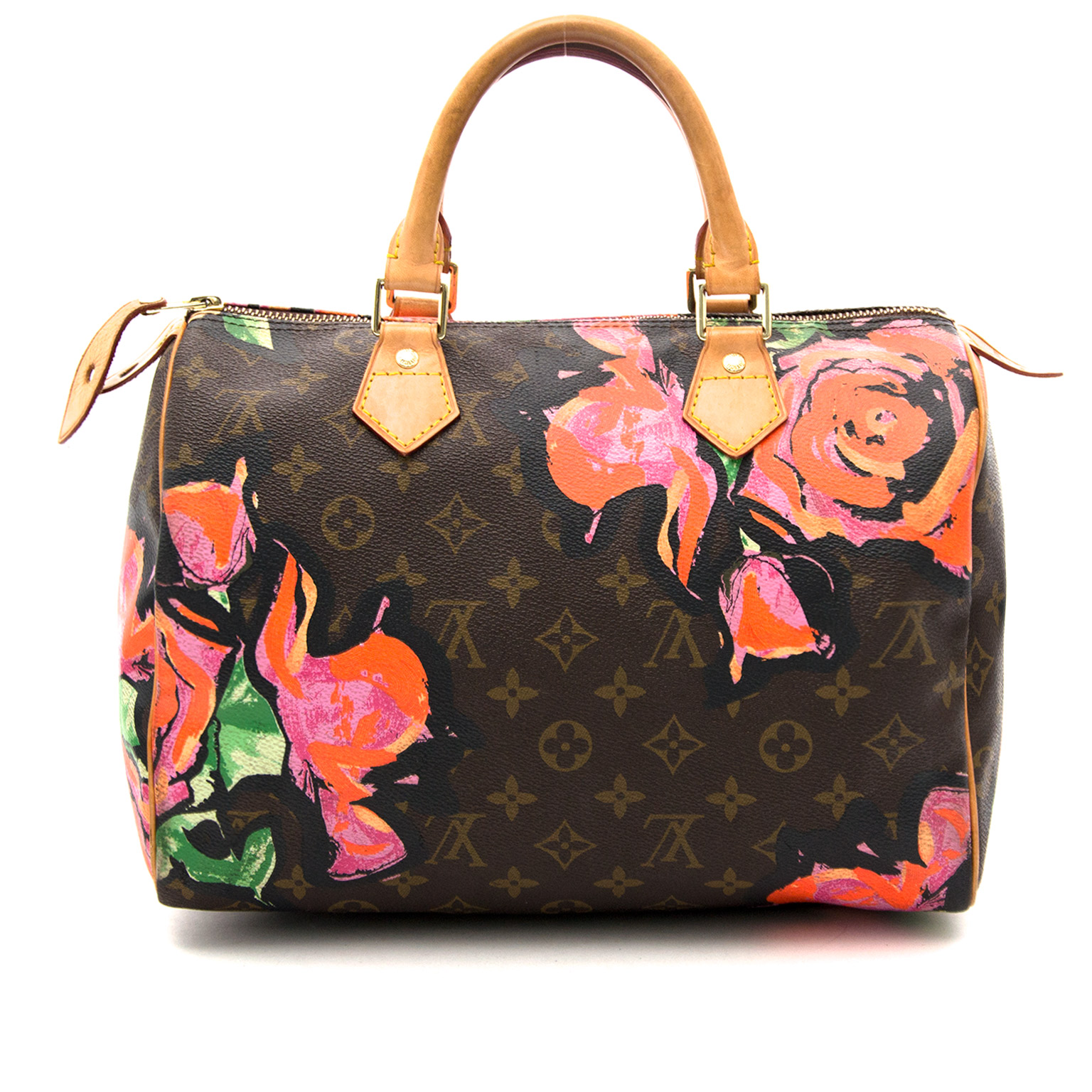 Louis Vuitton Limited Edition Monogram Roses Canvas Speedy 30 Bag, Lot  #58045