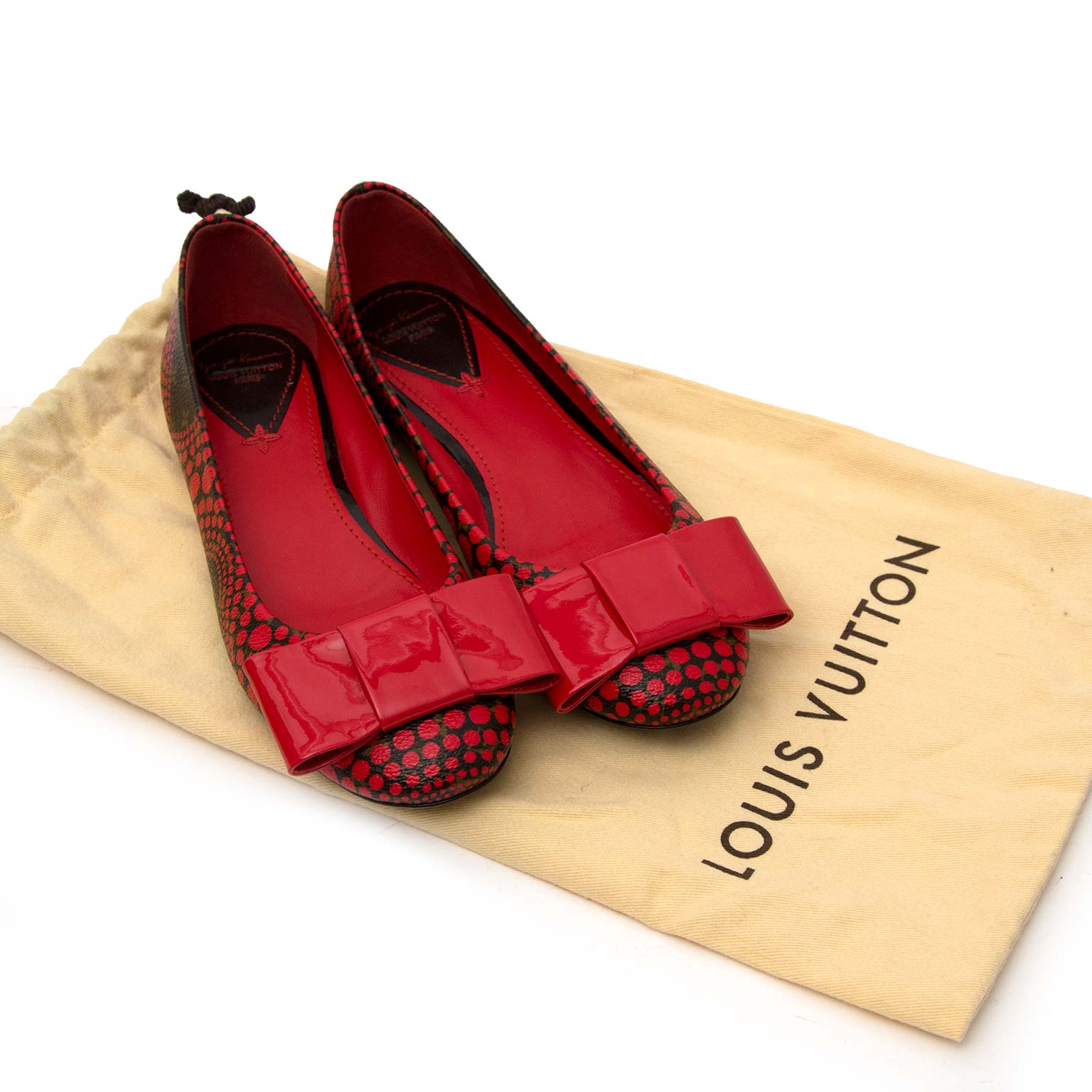 Fabric ballet flats Louis Vuitton Red size 40 EU in Cloth - 35214989