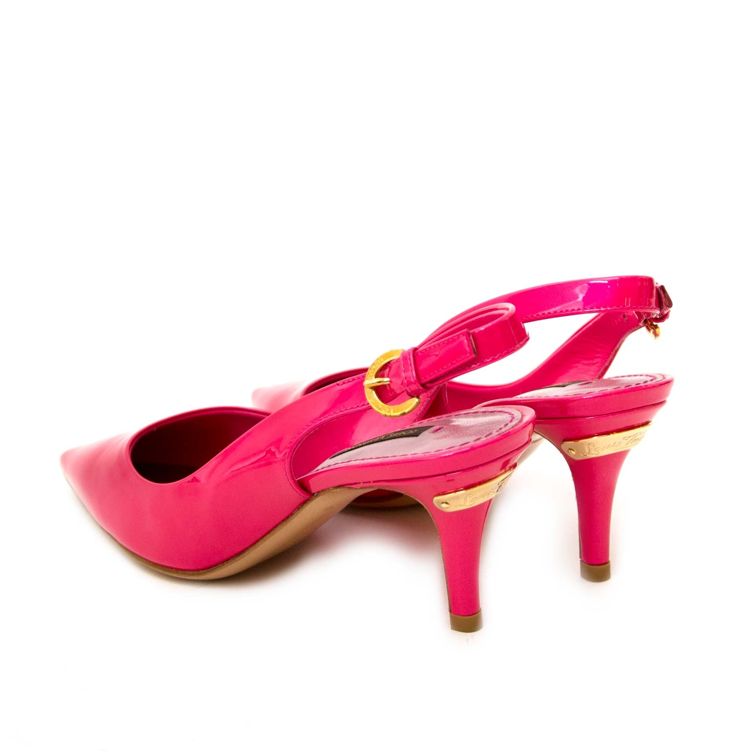 Cloth heels Louis Vuitton Pink size 36 EU in Cloth - 11793412