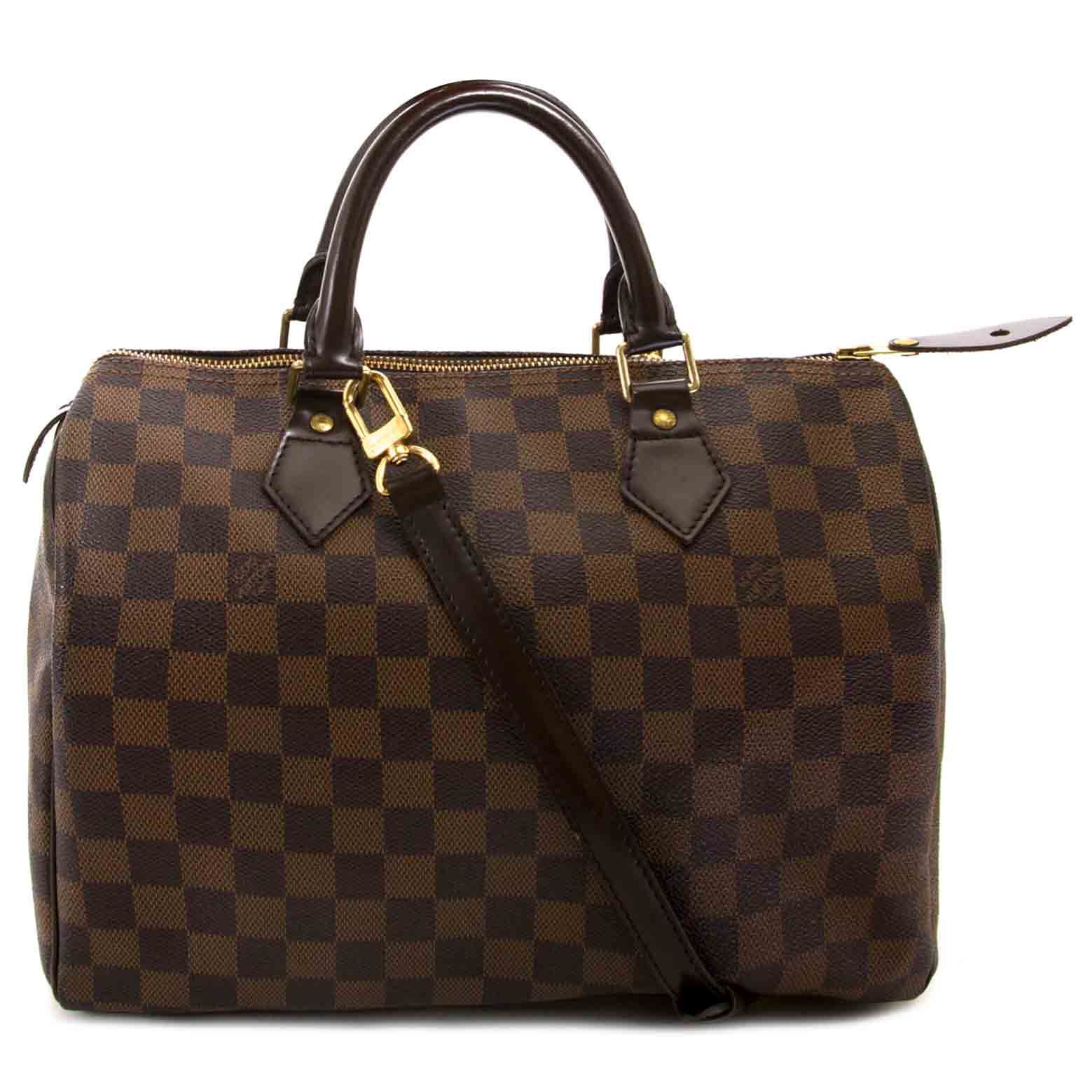 AUTHENTIC LV Speedy 30 Damier Ebene with LV Strap, Luxury, Bags & Wallets  on Carousell