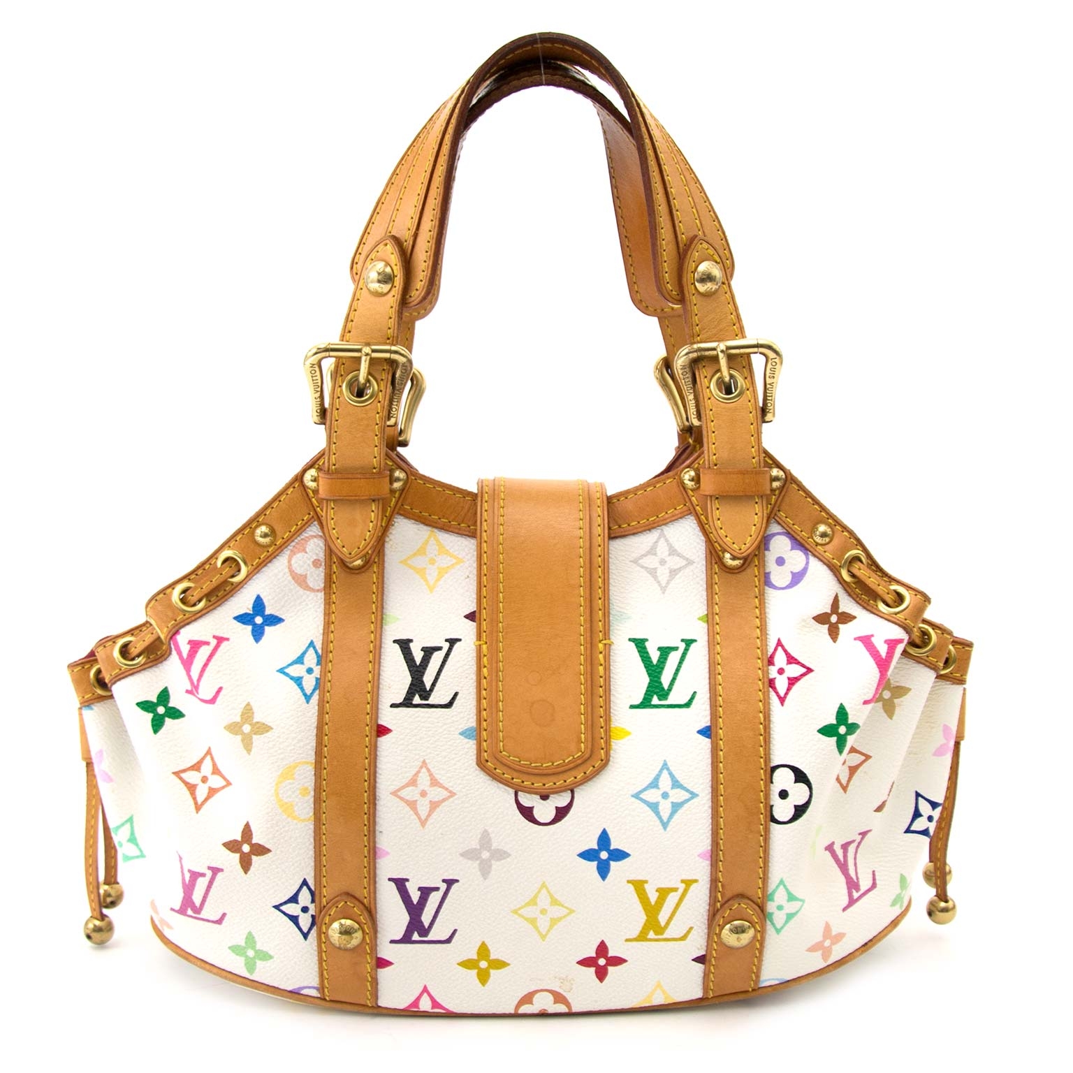 Louis Vuitton Limited Edition Multi-Color LV Bag 💼 Worn 4 times. Basically  brand new! 100% Authentic With Gold buckles as handles Extreme…