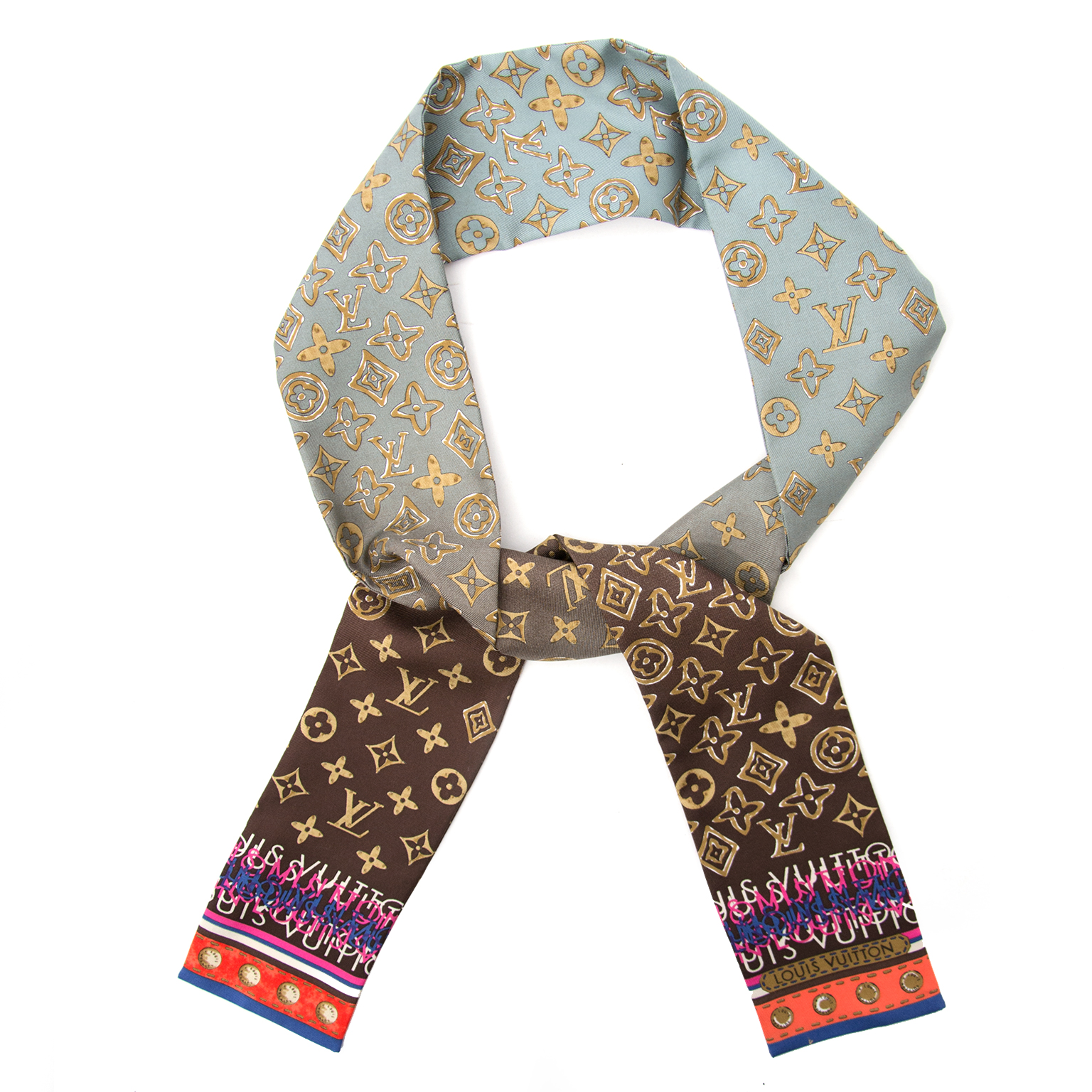 Louis Vuitton Grey Monogram Scarf ○ Labellov ○ Buy and Sell Authentic Luxury