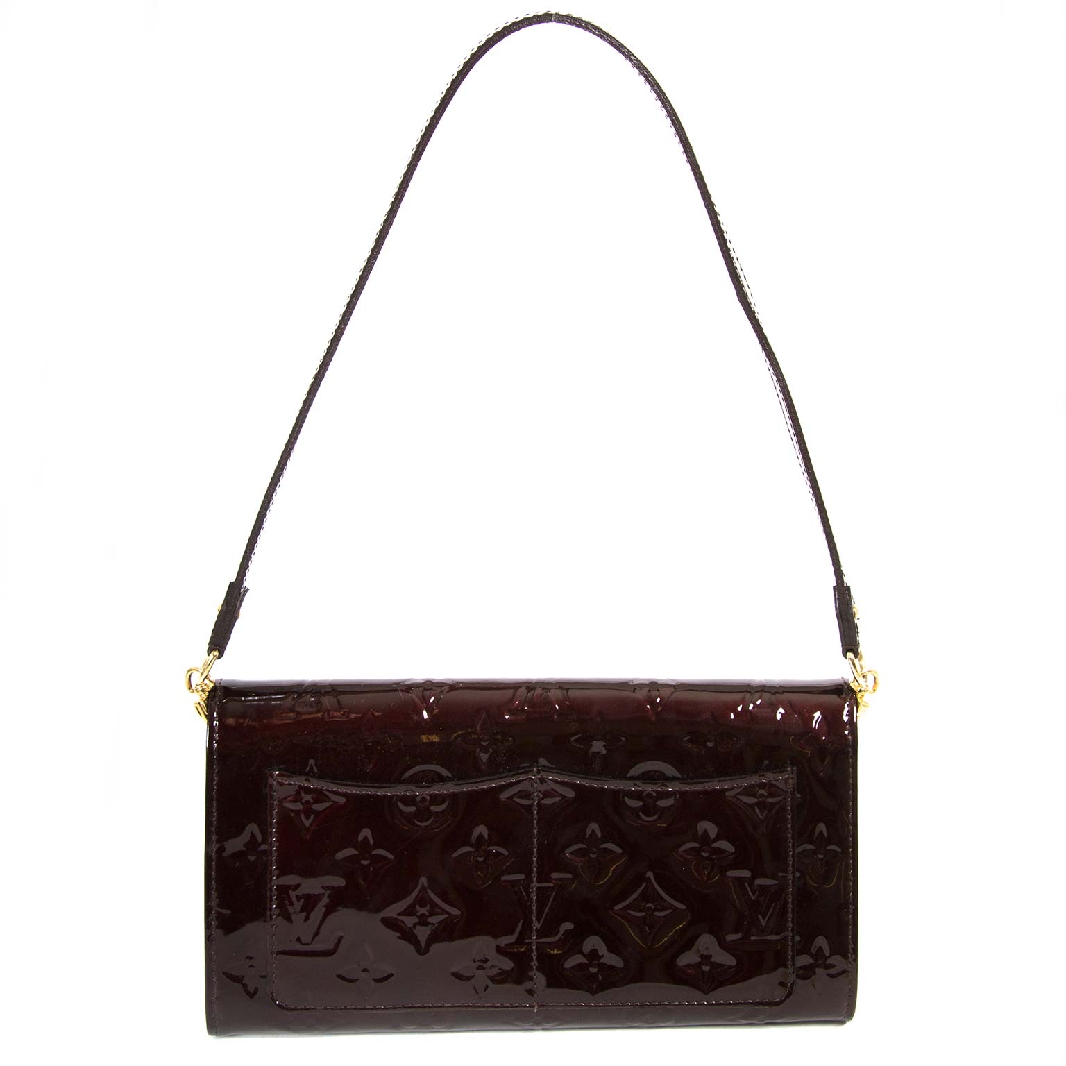 Louis Vuitton Amarante monogram vernis rossmore clutch Dark red Patent  leather ref.37365 - Joli Closet