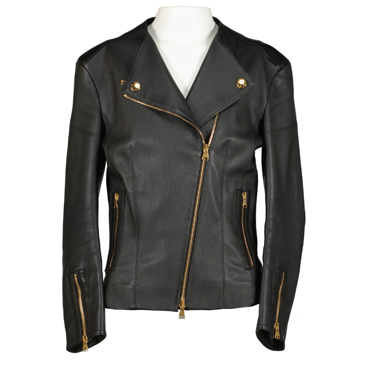 Leather biker jacket Louis Vuitton Brown size 36 FR in Leather - 18441655